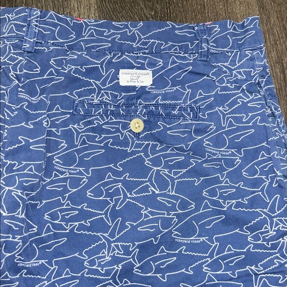 Vineyard Vines Blue Shark Pattern Shorts - Picture 4 of 4